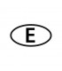 Adhesivo ovalo "E"
